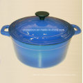 Round Cast Iron Casserole Cookware with Enamel Coating